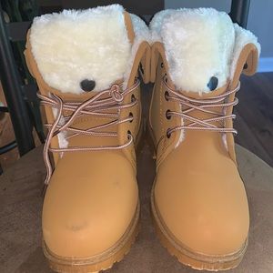 Brown Furry Boots